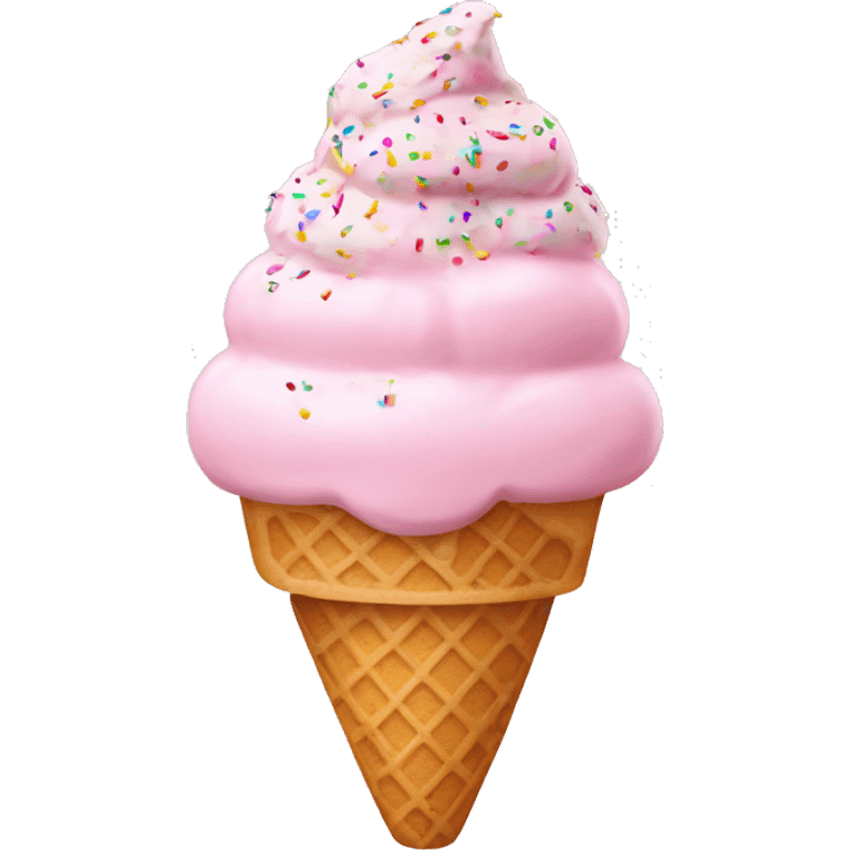 Light pink ice cream with sprinkles  emoji