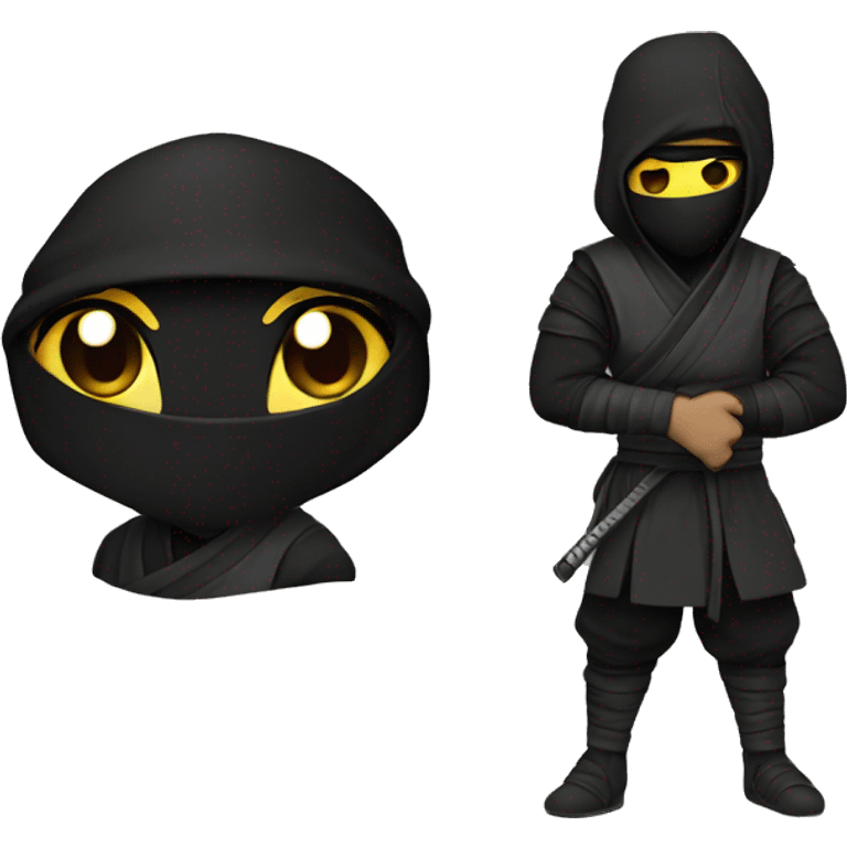 ninja combined with pin love  emoji