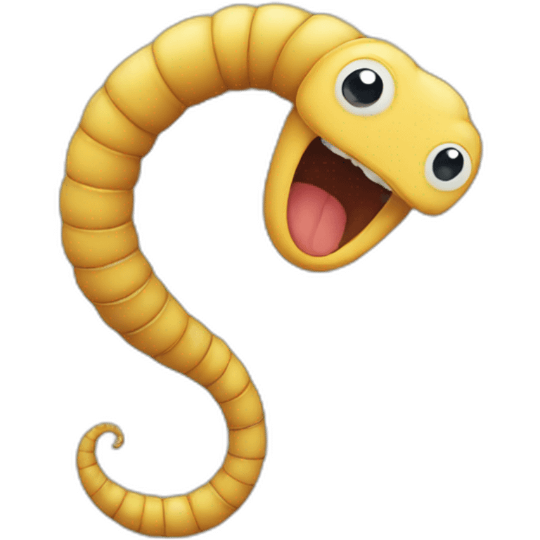 Worm from head emoji