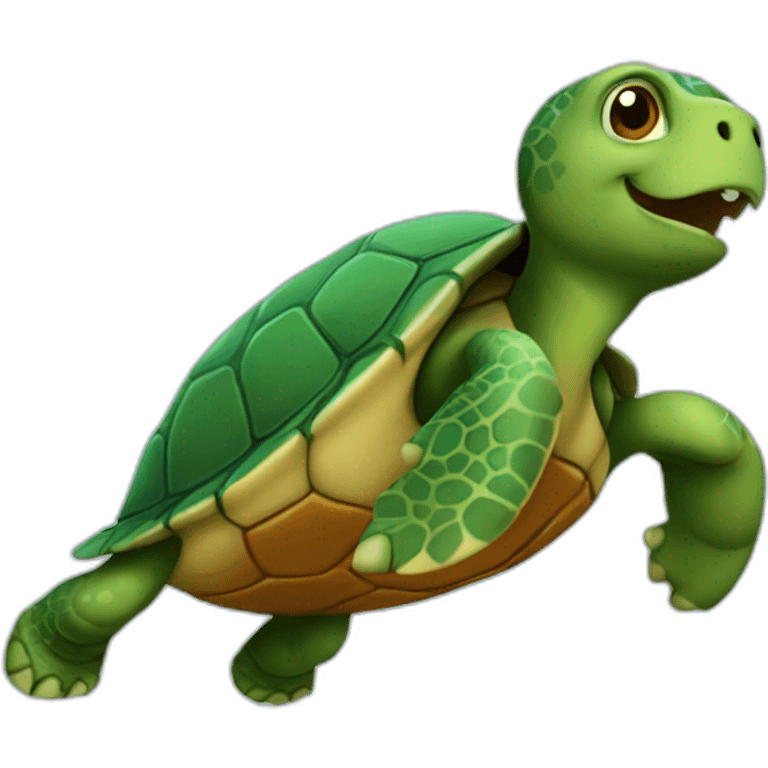 running turtle emoji