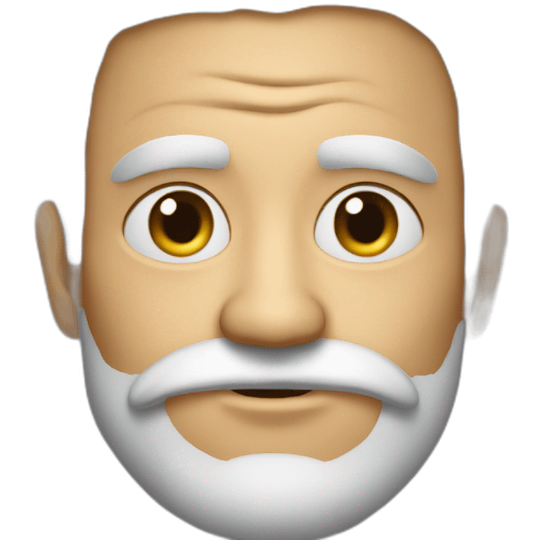 A bearded uncle with vertical wrinkles between his eyebrows emoji