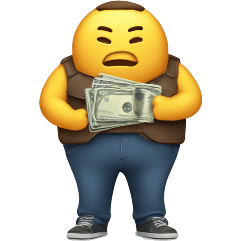 fat wallet with full of bill emoji