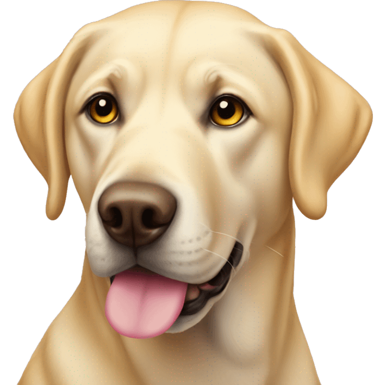 Yellow lab with pink nose emoji