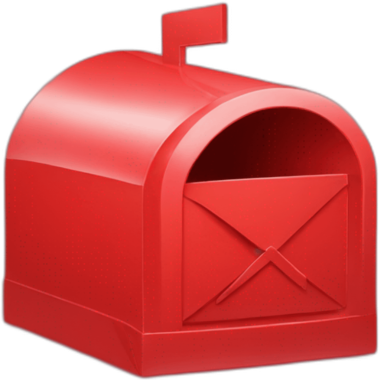 3d x letter box red Color emoji