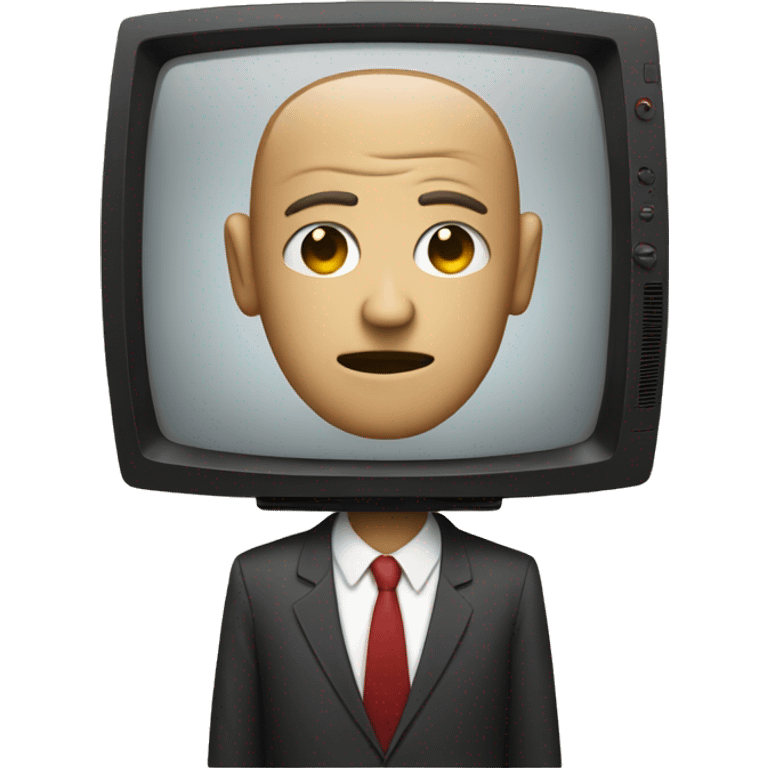 a man with tv head emoji