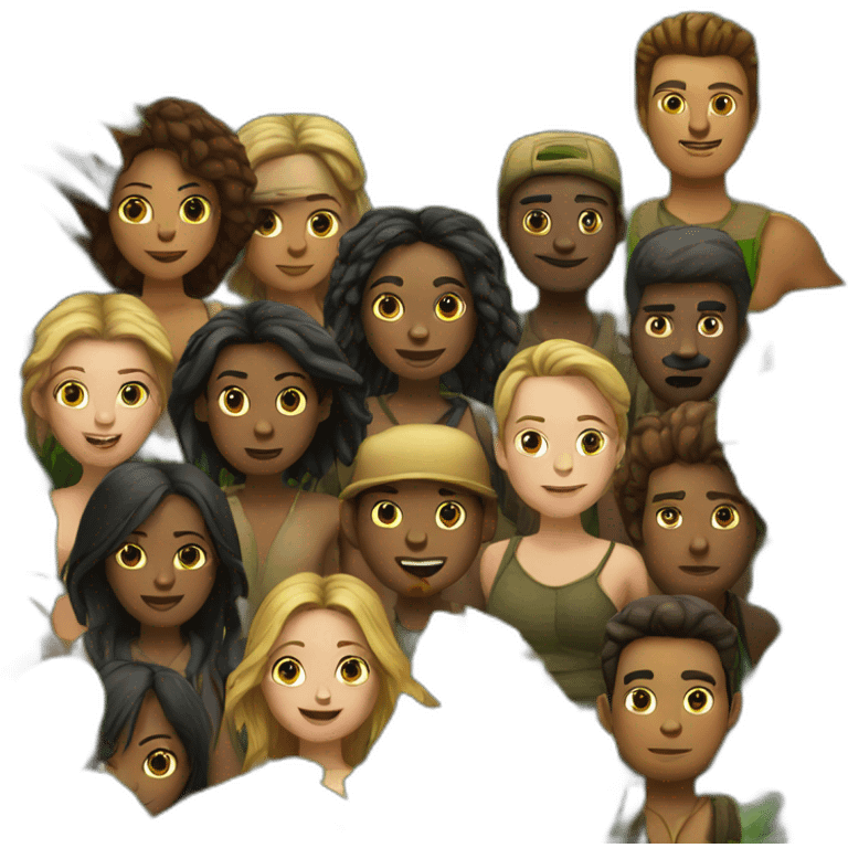 ten people in the jungle emoji