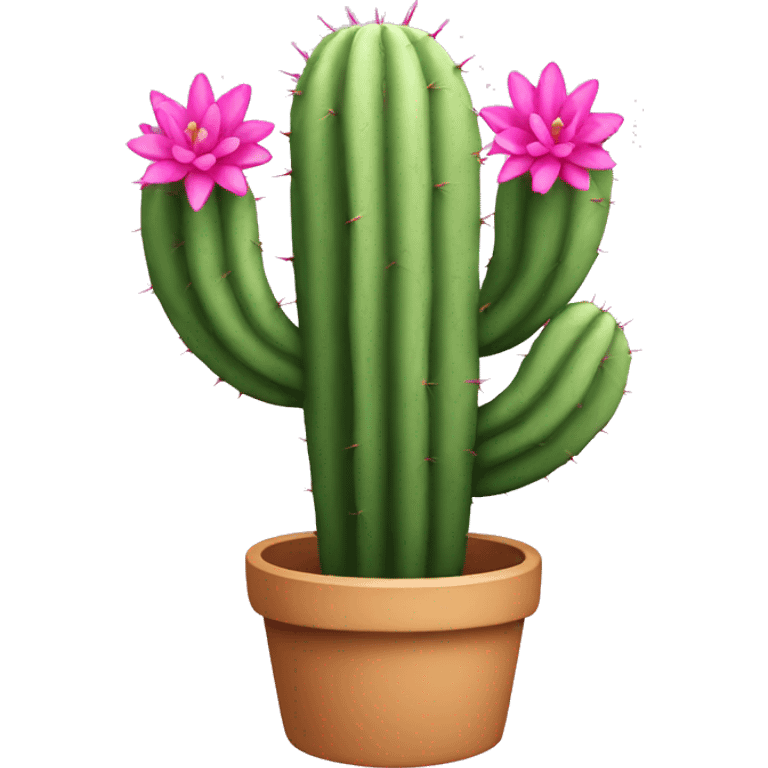 Pink cactus emoji