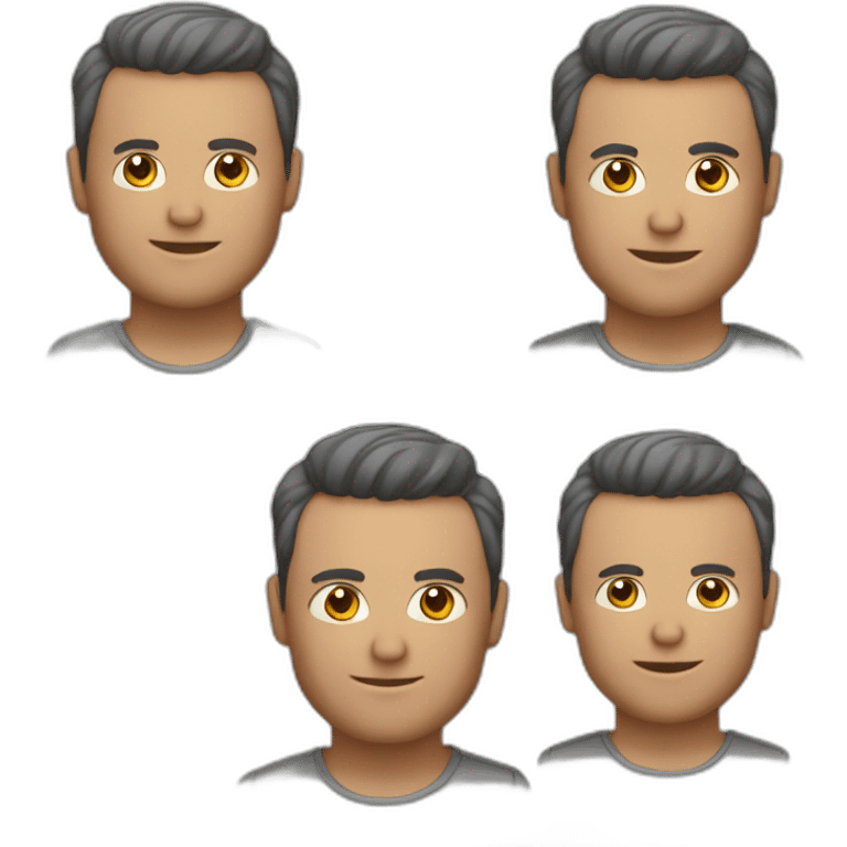 Mann mit dunklen kurze Haare Mitte 40 Jahre emoji