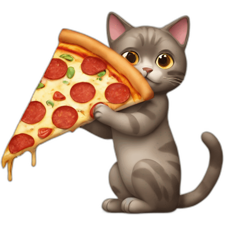 CAT WITH PIZZA  emoji