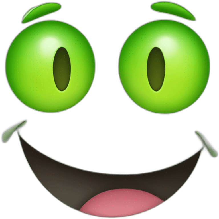 green round smiley winking one eye and laughing emoji