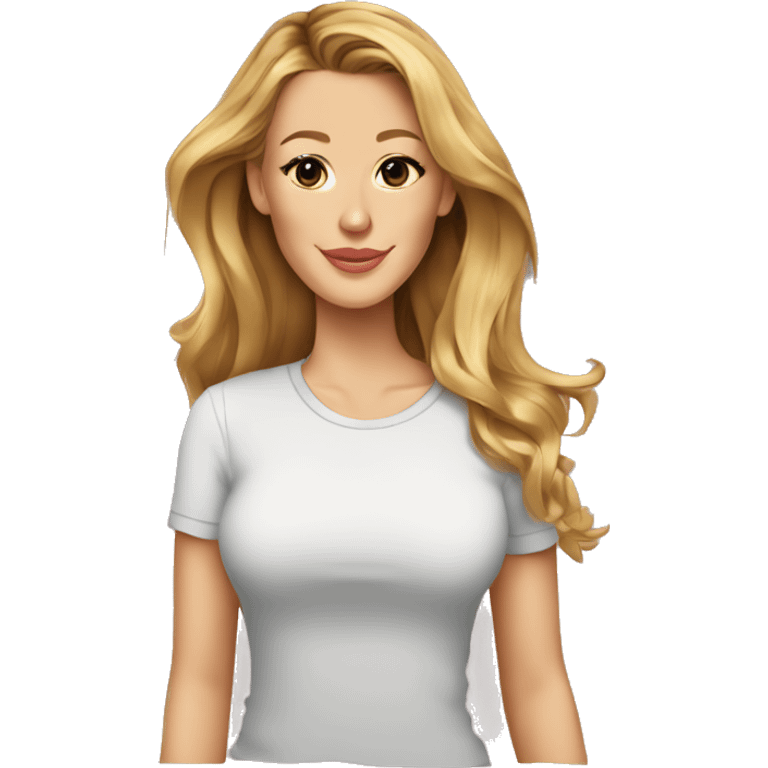 blake lively cartoon wearing tee emoji