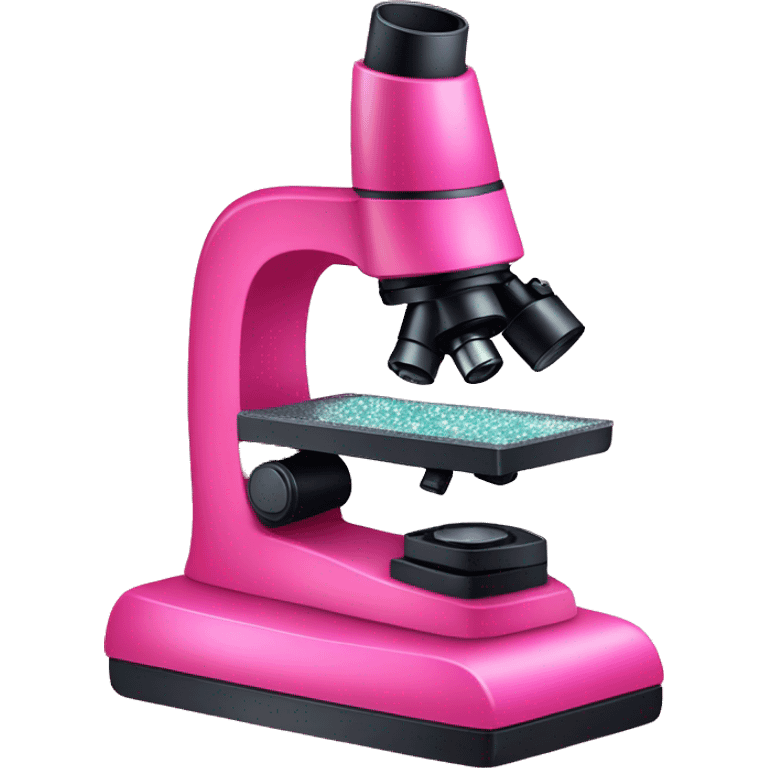 Pink ombre microscope with glitter  emoji