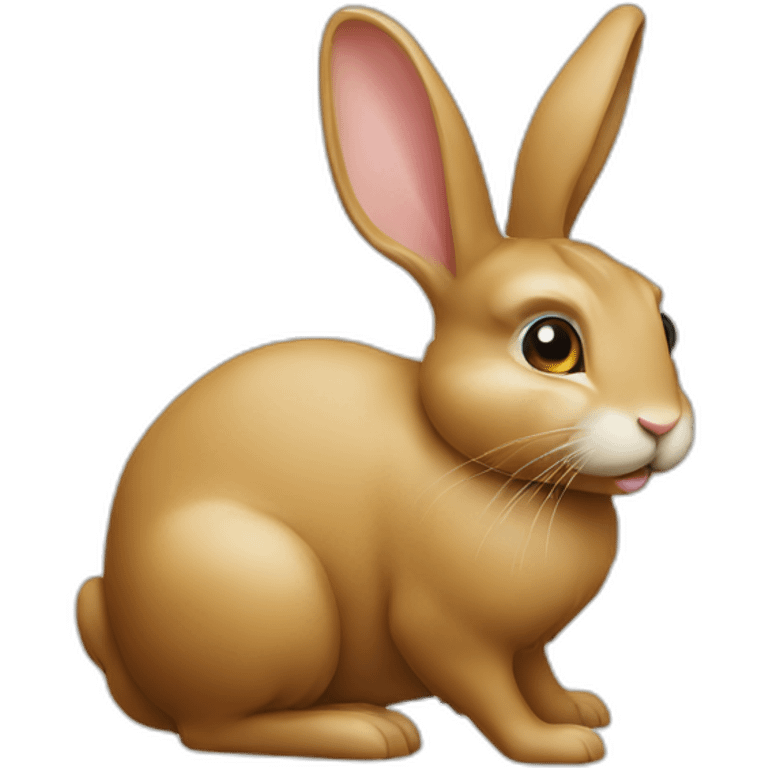 Lapin sur un caca emoji