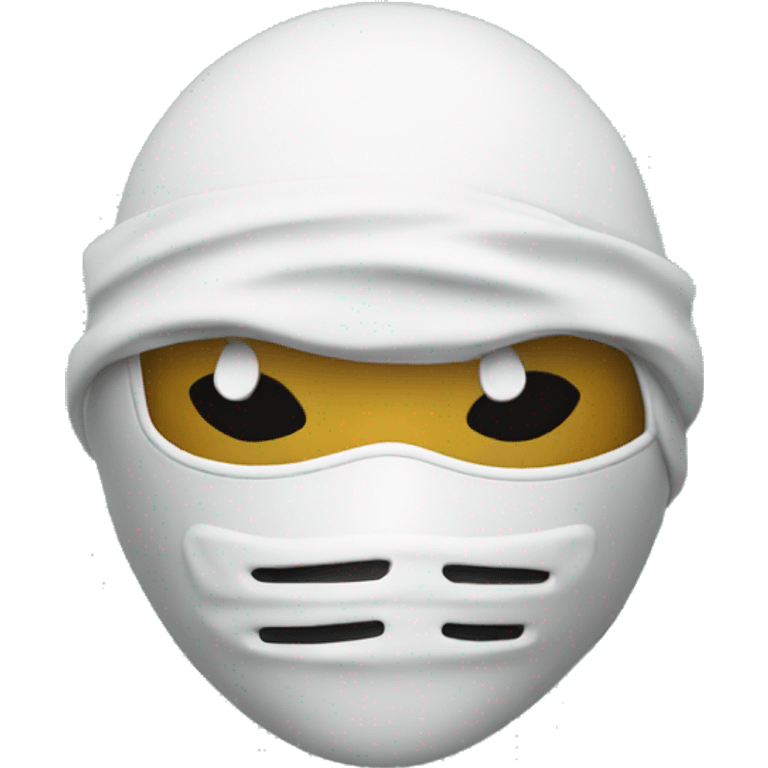 ninja mask with an atom around the icons emoji