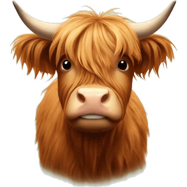 Highland cow with roses  emoji