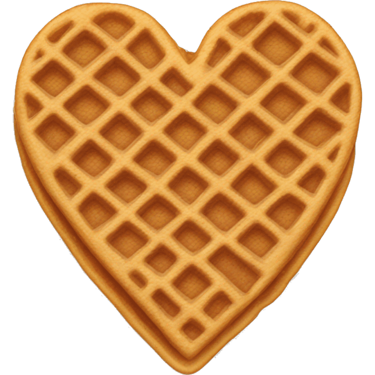 Beige heart waffle emoji