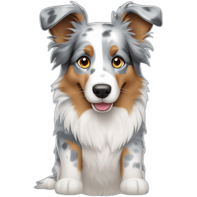 Australian sheperd blue merle emoji