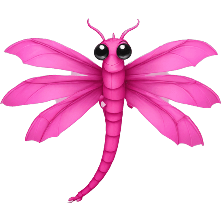 Pink dragonfy emoji