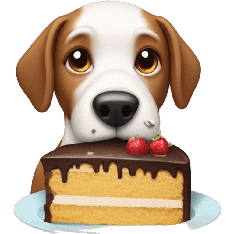 Dog eating cake  emoji