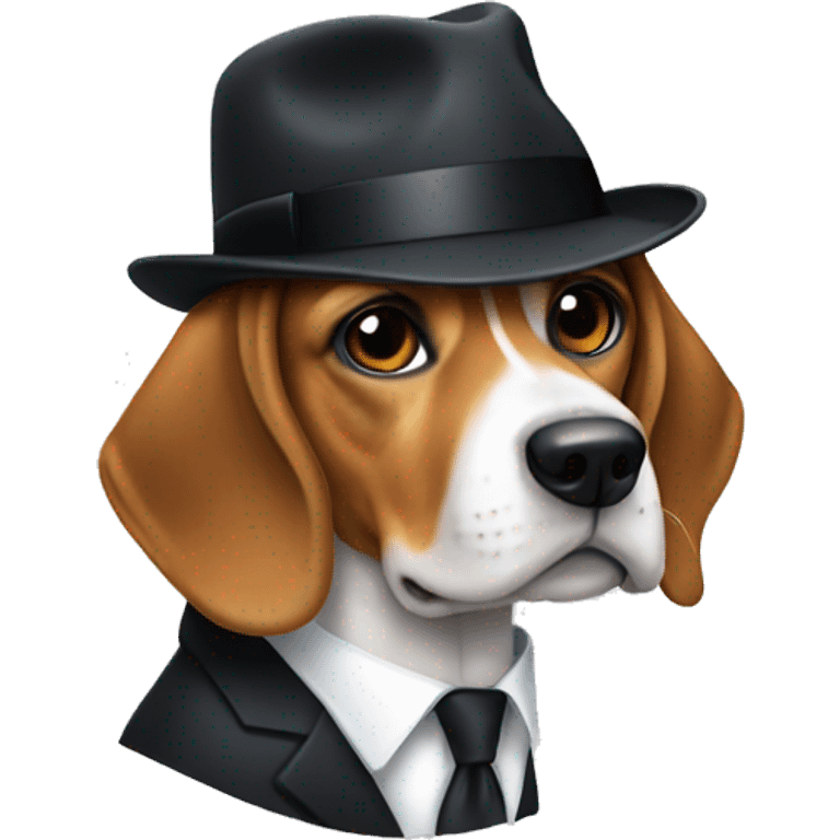 Beagle in suit and fedora  emoji