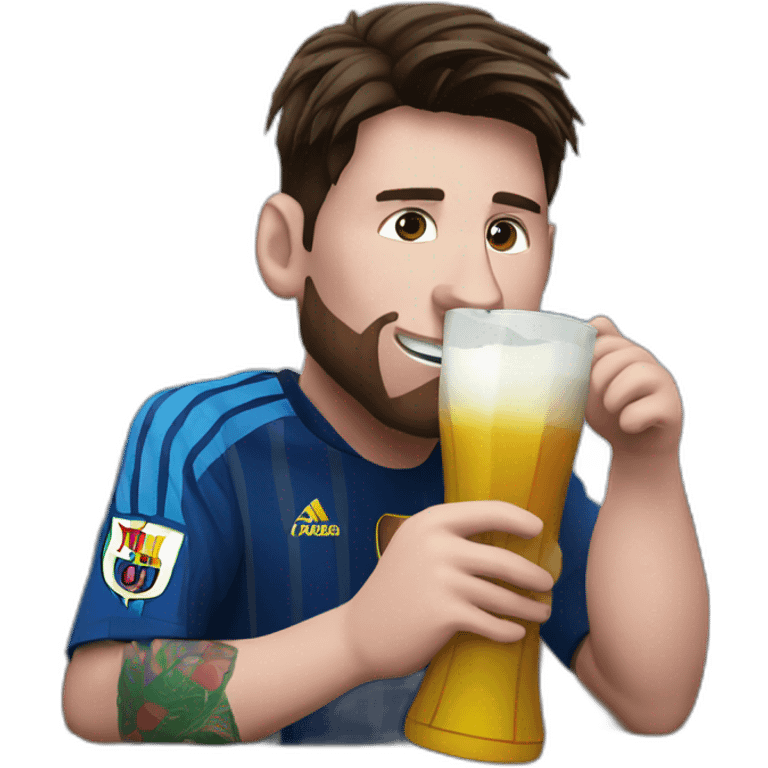 Messi drinking matte emoji