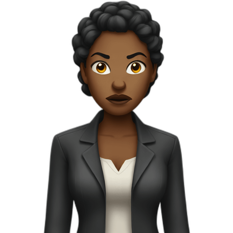 Angry black woman emoji