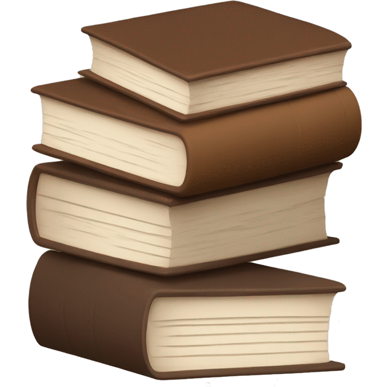 stack of books with brown aesthetic colors emoji