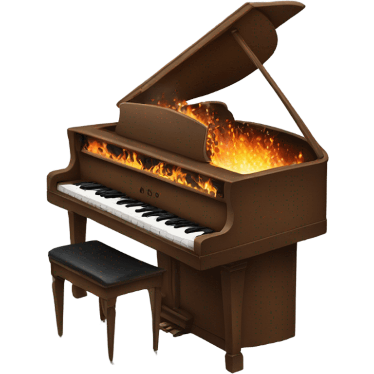 Playing a fire piano emoji