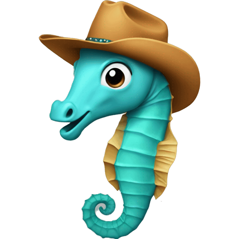 seahorse wearing a cowboy hat emoji