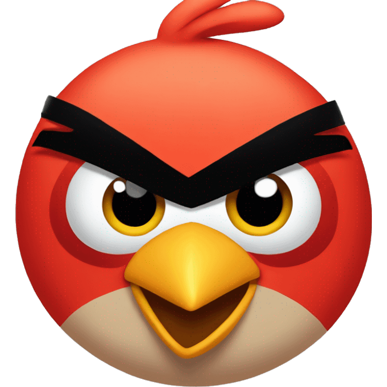 Red color angry bird  emoji