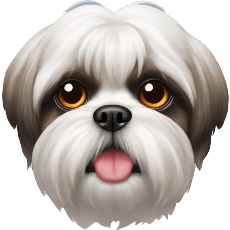 Shihtzu with devil horns emoji