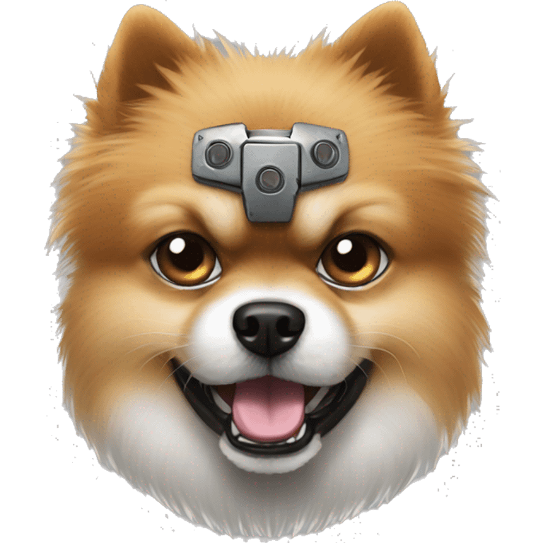 cyborg terminator angry pomeranian emoji