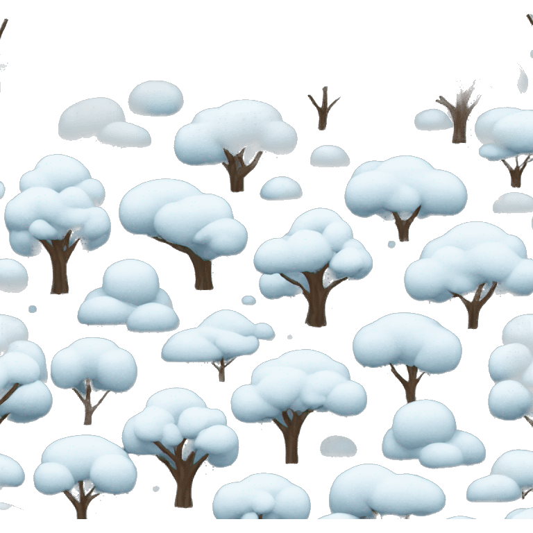 trees with snow emoji