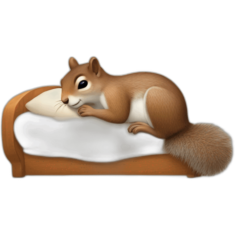 the squirrel is sleeping emoji