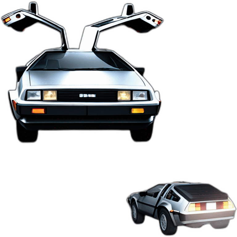 Delorean black to future emoji