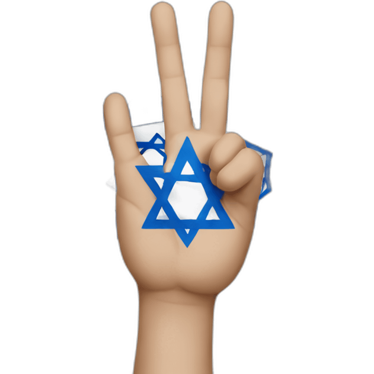 Israel flag and Hand peace emoji