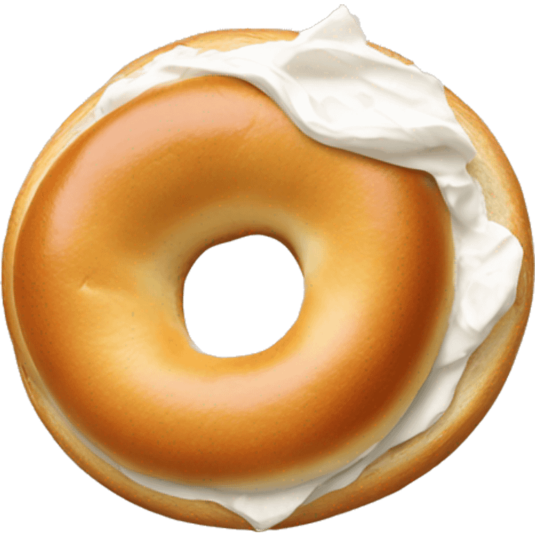 Cream cheese bagel  emoji