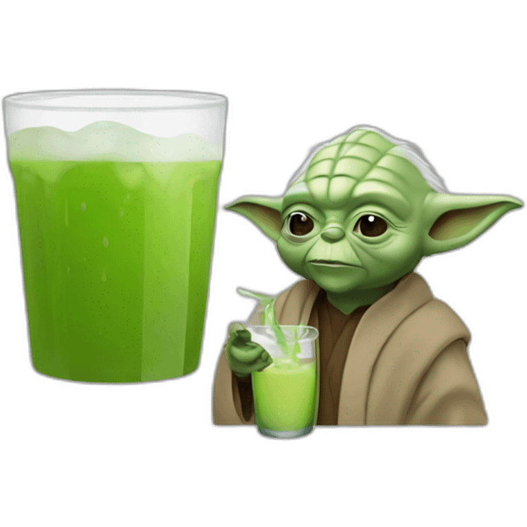 Yoda drinks bear emoji