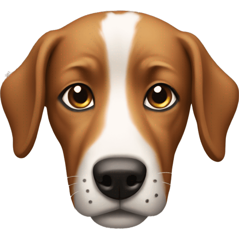 Brown dog with black spot emoji