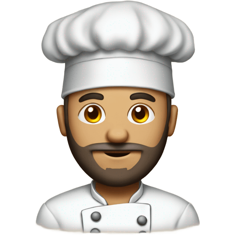 male portrait with beard with chef hat emoji