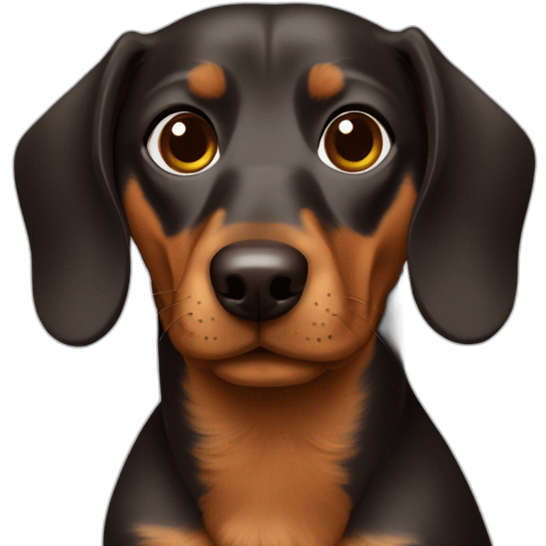 Dachshund brown doctor emoji