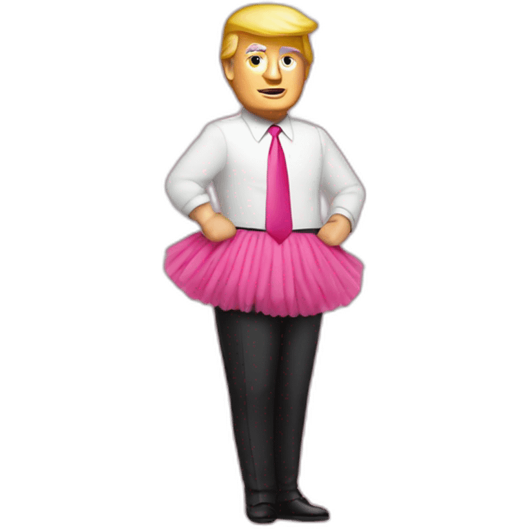 Trump in Pink tutu emoji