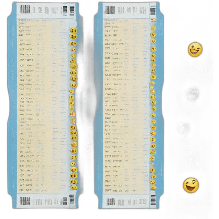 one pager of tickets emoji