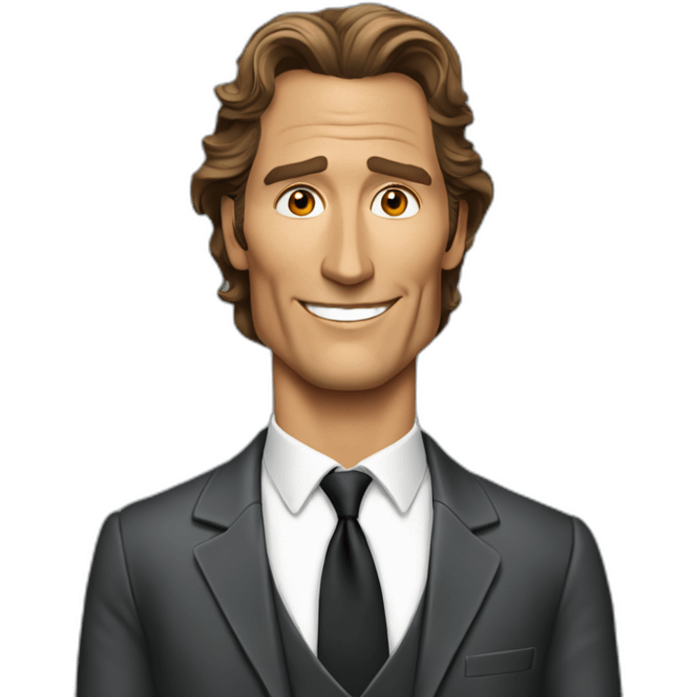 matthew mcconaughey cartoon wearing suit emoji