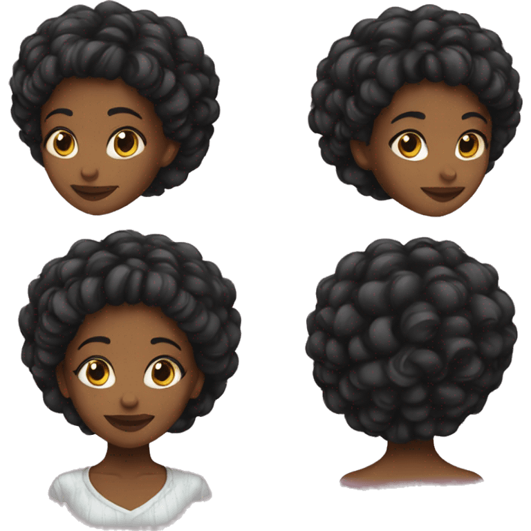 Black girl lovely emoji