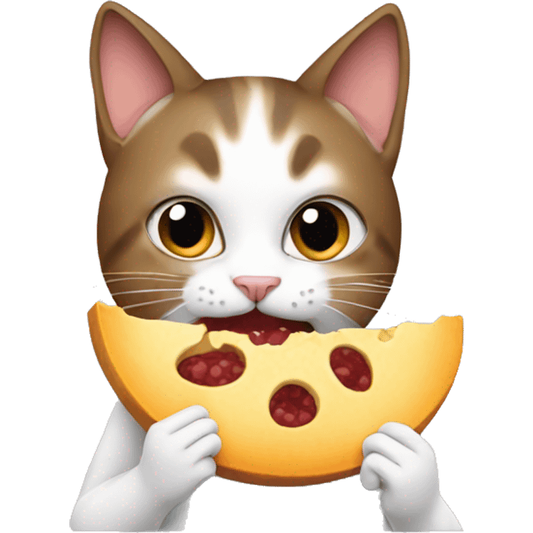 Cat eating emoji