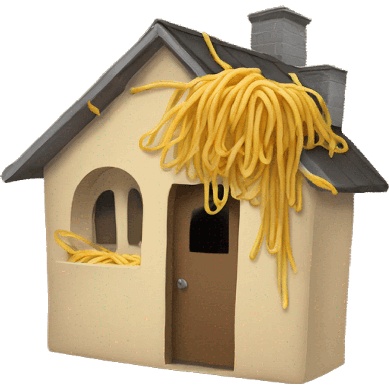 Spaghetti on a house  emoji