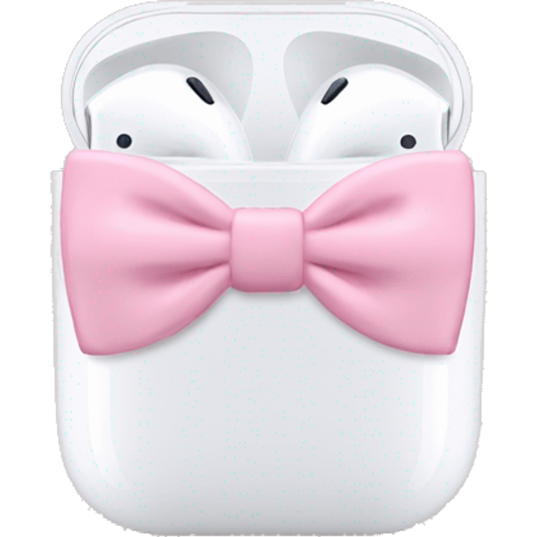 AirPods light pink bow emoji