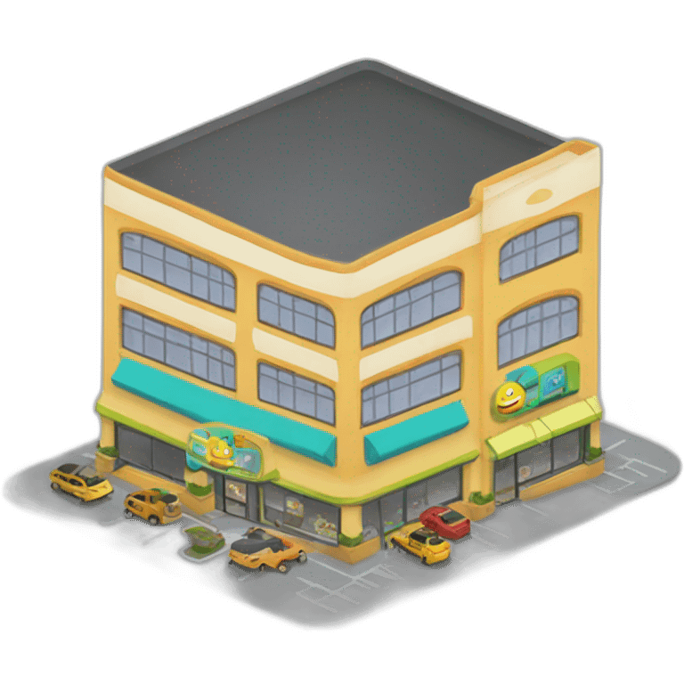 Double-decker shopping center emoji