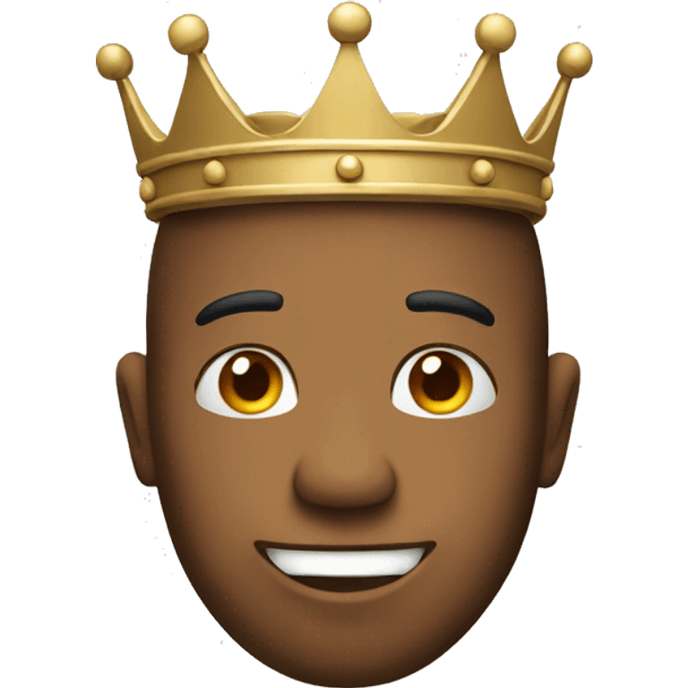 face emoji with a tilted crown emoji